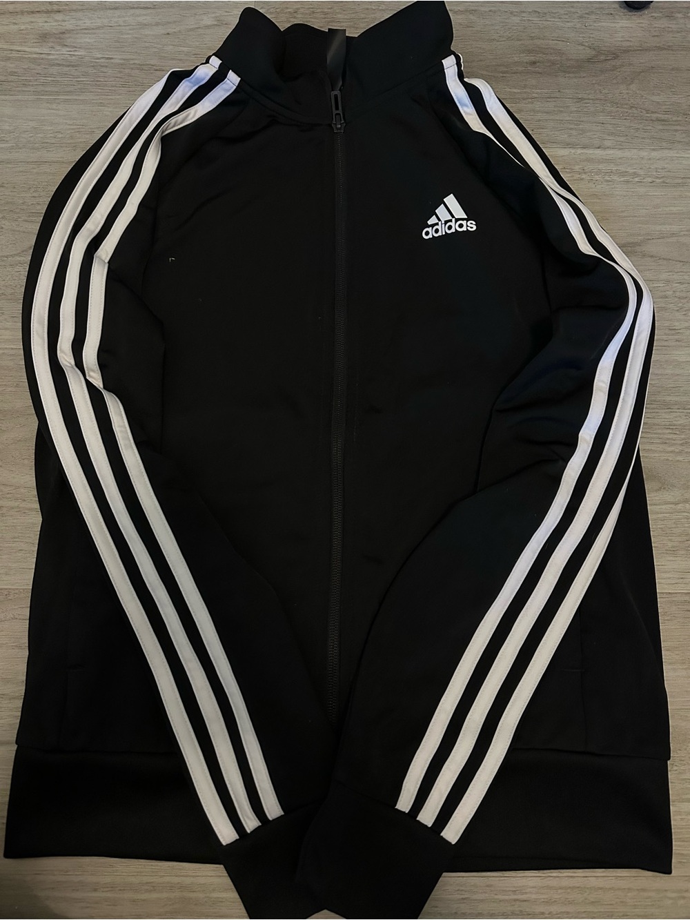 adidas Women’s Black Track Jacket with White 3-Stripes